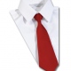 School uniform tie plain colour, polyester, elastic, clip on, standard