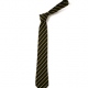 School uniform tie with thin stripe, polyester, elastic neck, clip on, standard