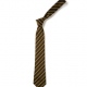 School uniform tie with thin stripe, polyester, elastic neck, clip on, standard