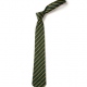 School uniform tie with thin stripe, polyester, elastic neck, clip on, standard