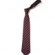 School uniform tie with thin stripe, polyester, elastic neck, clip on, standard