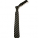 School uniform tie with thin stripe, polyester, elastic neck, clip on, standard