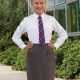 Senior school uniform straight skirt, back vent, zip button fastening