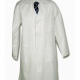School lab coat in white cotton with side pockets