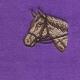 Equestrian stock embroidery design of horse suitable for front application