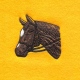 Equestrian stock embroidery design of horse suitable for front application