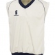 Surridge premier sleeveless cricket sweater, coloured collar, waist and piping