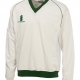 Surridge premier long sleeve cricket sweater, coloured collar, waist and piping