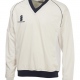 Surridge premier long sleeve cricket sweater, coloured collar, waist and piping