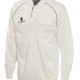 Surridge premier cricket shirt long sleeve with contrast piping and mesh panels - White / Green Surridge premier cricket shirt long sleeve with contrast piping and mesh panels
