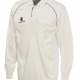 Surridge premier cricket shirt long sleeve with contrast piping and mesh panels - White / Maroon Surridge premier cricket shirt long sleeve with contrast piping and mesh panels