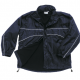 Club sports rain jacket in showerproof nylon with fleece lining and piping