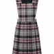 Junior school uniform tartan pinafore dress adjustable elasticated waist