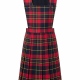 Junior school uniform tartan pinafore dress adjustable elasticated waist