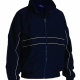 Team club sports lined training jacket full zip with contrast piping