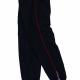 Team club sports lined training track pants with piping, elasticated leg zips