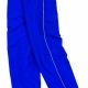 Team club sports lined training track pants with piping, elasticated leg zips