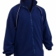 Team club sports lined training microfibre jacket full zip and contrast piping