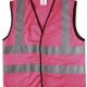 School hi viz vest nylon waistcoat with velcro offers max visibility protection