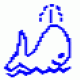 Optional Motif - Whale School woven sew on name tape label for securely labelling school uniform