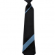 Wolverley CE Secondary School Striped Clip-on Tie Black/Blue Hurcott