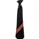 Wolverley CE Secondary School Striped Clip-on Tie Black/Red Blakeshall