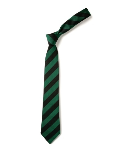 Black & Emerald Broad Stripe Tie (Box of 24)