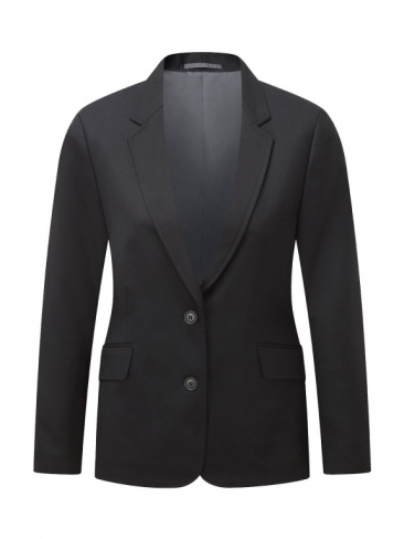 Girls Ladies Black Poly Wool Suit Jacket