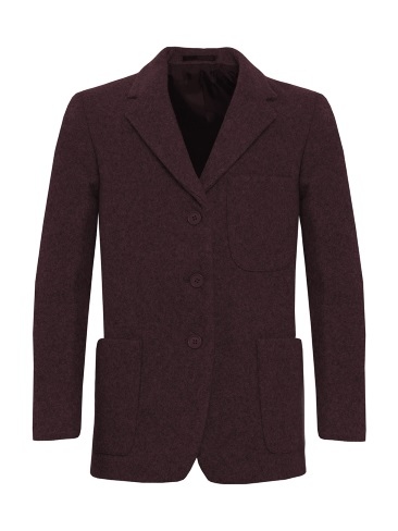 Girls School Flannel Wool Blazer Maroon