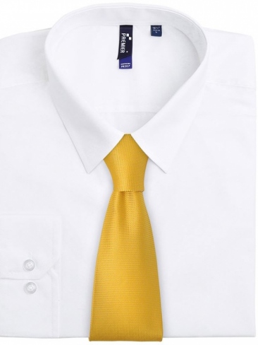 Woven Plain Tie Micro Waffle Polyester 57 x 3"