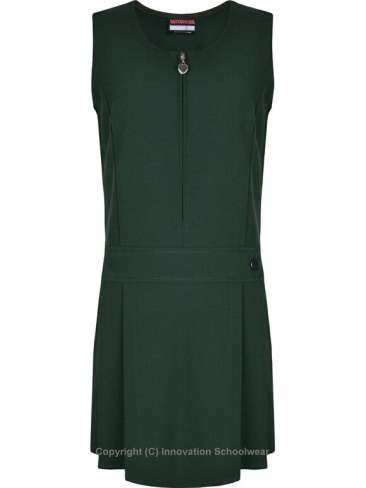 green school pinafore