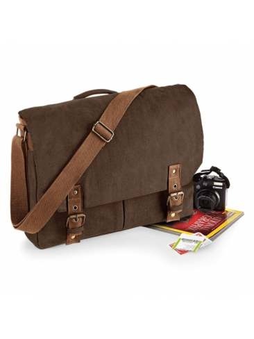 School or College Vintage Canvas Satchel Style Bag