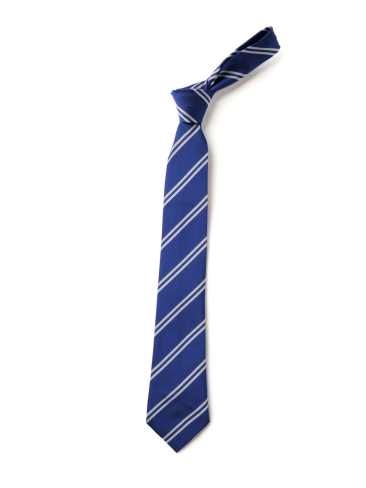 Royal With White Double Stripe Tie (Box of 24)