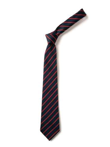 Navy Blue With Red Thin Stripe Tie (Box of 24)