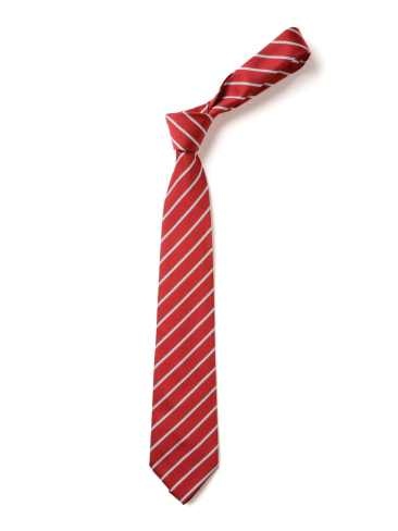 Red With White Thin Stripe Tie (Box of 24)