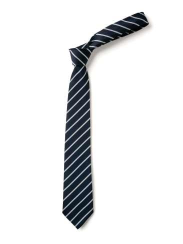Navy Blue With White Thin Stripe Tie (Box of 24)