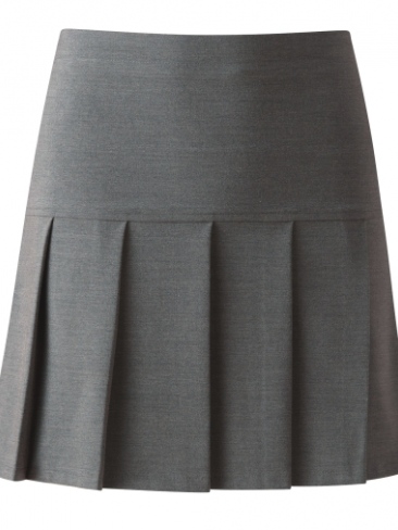 School Skirt Drop Waist Fan Pleat Poly Viscose