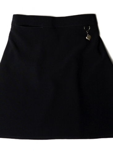 School Skirt Stretch A-line 1/2 Elasticated Waist