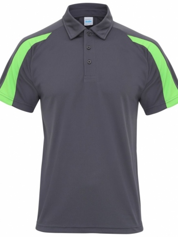 School Sports Polo Shirt Cool Poly Contrast Senior